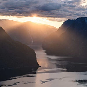 Aurlandsfjord, a branch of Sognefjord fjord, Sogn og Fjordane, Norway