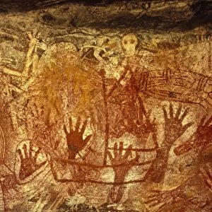 Australia, Northern Territory, Arnhem Land, nr Mt Borradaile. Aboriginal rock art in Major Art