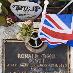 Australia, Western Australia, Freemantle, Freemantle Cemetary, grave of Ronald Bon Scott