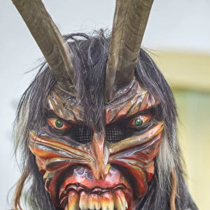 Austria, Tyrol, Kitzbuhel, mask of Krampus, Tyrolean demon