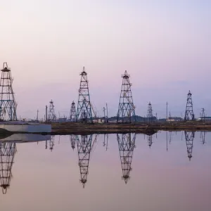 Azerbaijan, Abseron Peninsula, Oil Fields