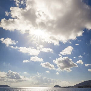 Azure sea in the sun in front of Ischia, Ischia Island, Gulf of Naples, Campania, Italy