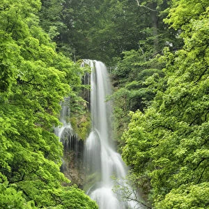 Bad Urach Wasserfall, Swabian Jura, Baden-Wurttemberg, Germany