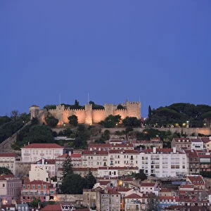 Baixa distric and Castelo de Sao Jorge, Lisbon, Portugal