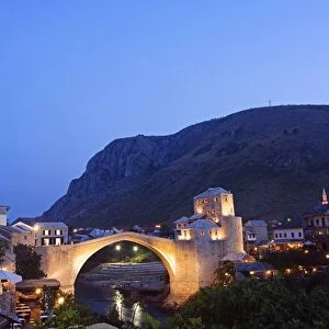 The Balkans Bosnia Mostar Stari Most Peace Bridge on