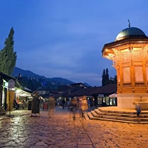 Bascarsija, Old Turkish Quarter and Sebilj Fountain