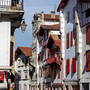 Basque houses, Ciboure, Pyrenees-Atlantiques, Nouvelle Aquitaine, France
