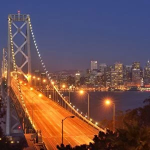 Bay Bridge at dawn, San Francisco, USA