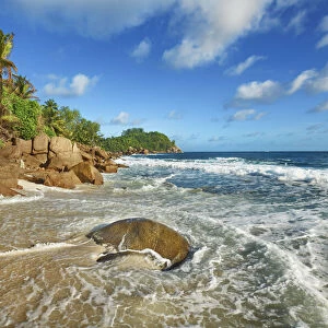 Beach impression at Petite Police - Seychelles, Mahe, Petite Police - Indian Ocean