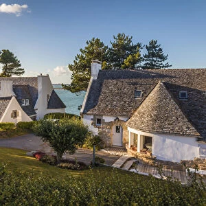 Beach villas in Carantec, Finistere, Brittany, France
