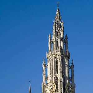 Belgium, Antwerp, Groenplaats, Onze-Lieve-Vrouwekathedraal cathedral tower