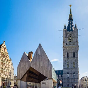 Belgium, Flanders, Ghent (Gent). Stadshal, City Pavilion, designed by architects Robbrecht