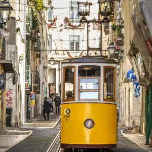 Bica funicular, Lisbon, Portugal