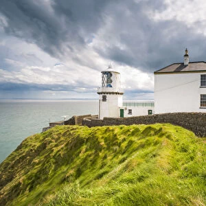 Blackhead path lighthouse, Whitehead, County Antrim, Ulster region, northern Ireland