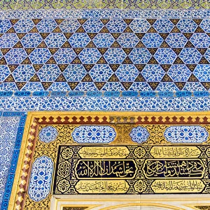 Blue tiles at Topkapi, a UNESCO World Heritage Site. Istanbul, Turkey