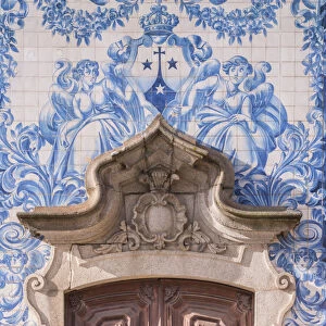 The blue and white tiles of the Igreja do Carmo in Porto. Oporto city, Porto district