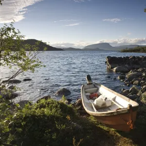 Boat on Lake Kilpisjarvi