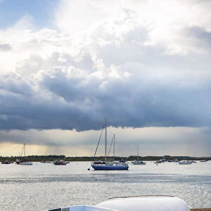 Boats at Bawdsey beach, Suffolk, England