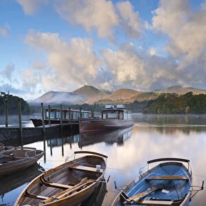 Boats on Derwent Water near Friars Crag, Keswick, Lake District, Cumbria, England