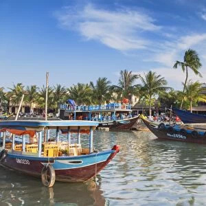 Boats on Thu Bon river, Hoi An (UNESCO World Heritage Site), Quang Ham, Vietnam