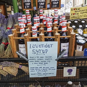 Borough Market, Display of Lavender and Lavender Syrup, Southwark, London, England
