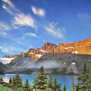 am Bow Lake mit Mount Baker - Canada, Alberta, Banff National Park