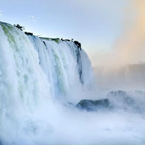 Brazil, Parana state, the Iguacu or Iguazu falls photographed from the Brazilian side