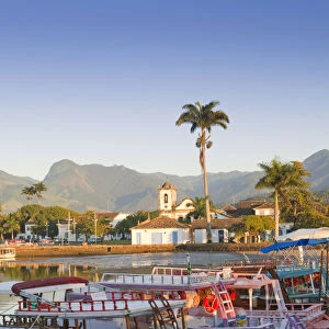 Brazil, Parati, the Portuguese colonial town centre and the church of Saint Rita of