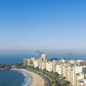Brazil, Rio De Janeiro, View of Copacabana beach