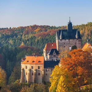 Burg Kriebstein Castle in autumn, Kriebstein, Saxony, Germany, Europe
