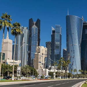 Business district skyline, Doha, Qatar