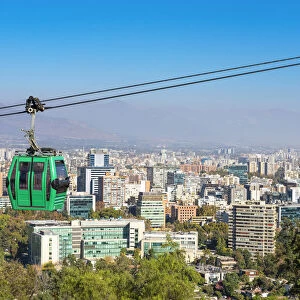 Cable car to Santiago Metropolitan Park, San Cristobal Hill, Providencia, Santiago, Santiago Province, Santiago Metropolitan Region, Chile