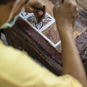 Cambodia, Siem Reap, Artisans Angkor, traditional craft workshop, traditional metal work