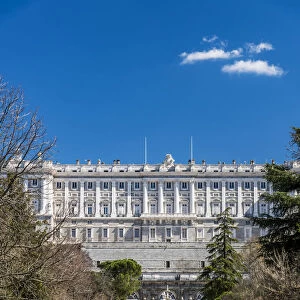 Campo del Moro park with Royal Palace of Madrid or Palacio Real de Madrid in the