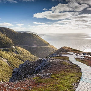 Canada, Nova Scotia, Cabot Trail, Cape Breton Highlands National Park, elevated view