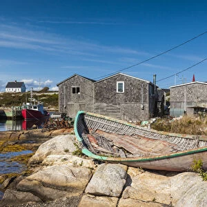 Canada, Nova Scotia, Peggys Cove, fishing village on the Atlantic Coast, village