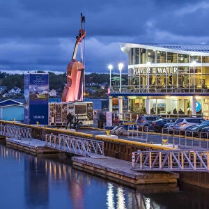 Canada, Nova Scotia, Sydney, Cruise Port Terminal, dusk