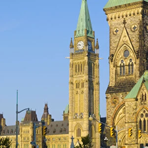 Canada, Ontario, Ottawa, Canadian Parliament, Centre Block and Peace Tower, East Block