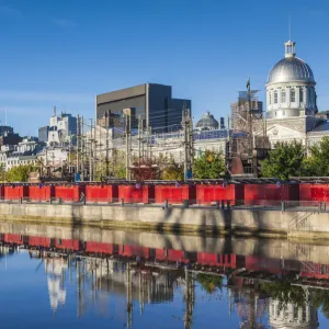 Canada, Quebec, Montreal, The Old Port, Bassin Bonsecours, city view