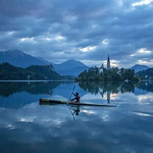 Canoeing, Lake Bled, Slovenia