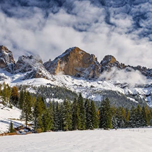 Cantinaccio (Rosengarten) in Winter, Trentino, Dolomites, Italy