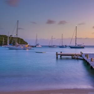 Caribbean, Antigua, Freemans Bay, Galleon Beach at dusk