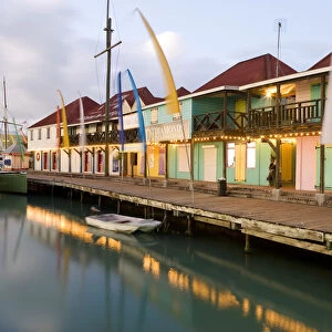 Caribbean, Antigua, Heritage Quay shopping district in St. John s