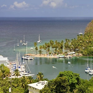 Caribbean, St Lucia, Marigot Bay and Harbour
