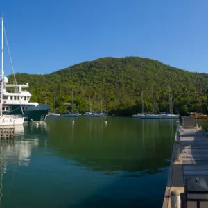 Caribbean, St Lucia, Marigot, Marigot Bay, Marina