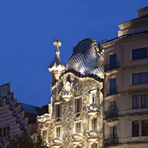 Casa Batllo (by Gaudi), Passeig de Gracia, Barcelona, Spain