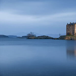 Castle Stalker ontidal Islet on Loch Laich, an inlet off Loch Linnhe, Argyll, Scotland