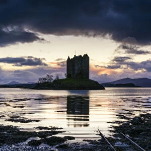 Castle Stalker at Sunset, Highland Region, Scotland