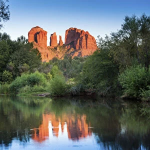Cathedral Rocks at Sunset, Sedona, Arizona, USA