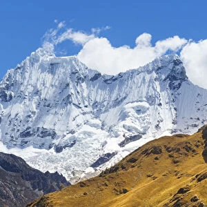 Chacraraju snow capped peak. Ancash, Cordigliera Blanca, Peru